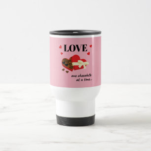 Caneca Térmica Amor Um Chocolate por Vez Engraçado