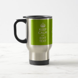 Caneca Térmica Android Green Mantenha Calma Tenha Seu Texto