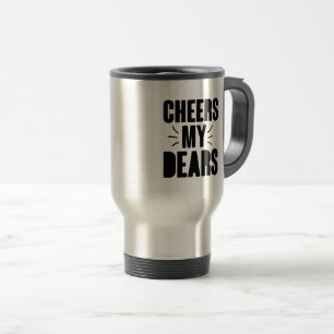 Caneca Térmica Anima minha querida Design de tipografia desenhada