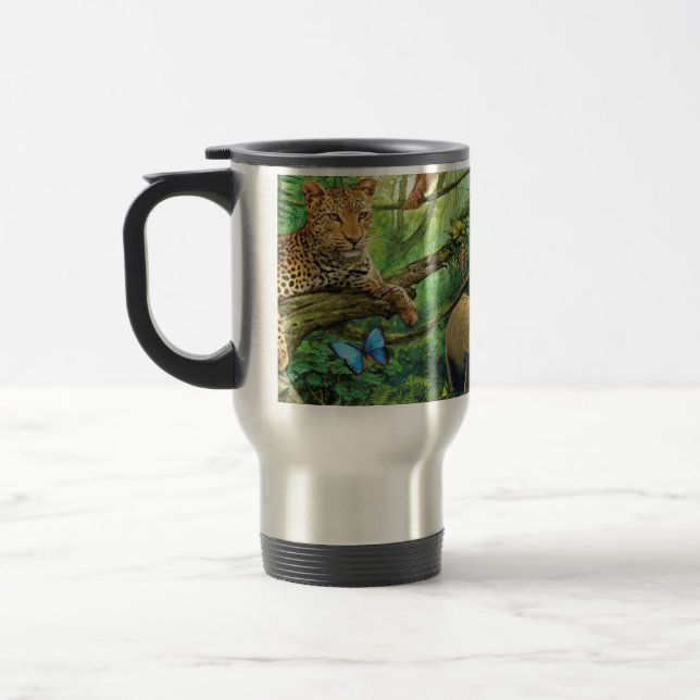 Caneca Térmica Animais que vivem juntos travesseiros decorativos (Esquerda)