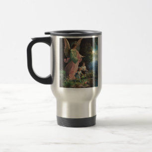 Caneca Térmica Anjo da guarda protegendo crianças perto de uma sa