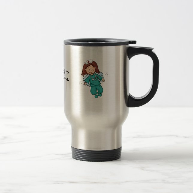 Caneca Térmica Anjo no disfarce - presente para a enfermeira - (Direita)