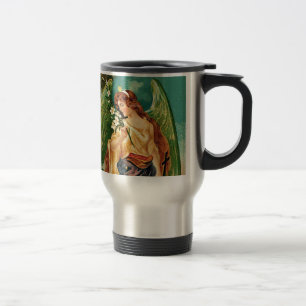 Caneca Térmica Anjo segurando um galho floral