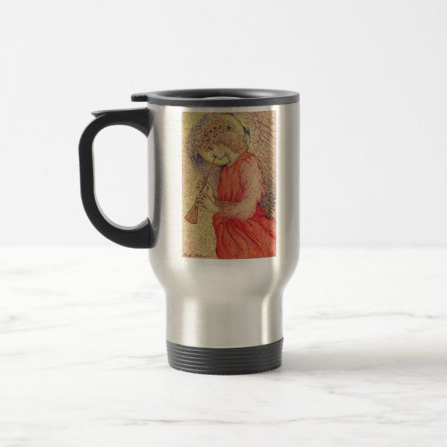 Caneca Térmica Anjo Tocando uma Flauta (Esquerda)