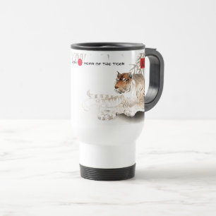 Caneca Térmica Ano Chinês do Tigre Ano e nome personalizados