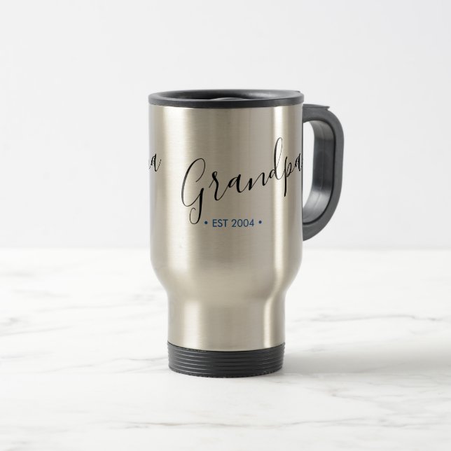Caneca Térmica Ano de Fundação Personalizado do Avô (Frente Esquerda)