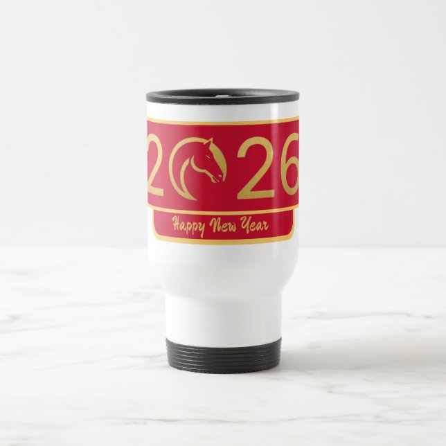 Caneca Térmica Ano Novo Chinês Cavalo Presente Perfeito (Centro)