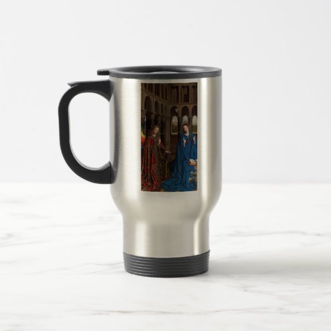 Caneca Térmica Anunciação de Van Eyck Premium Luz da Catedral (Esquerda)