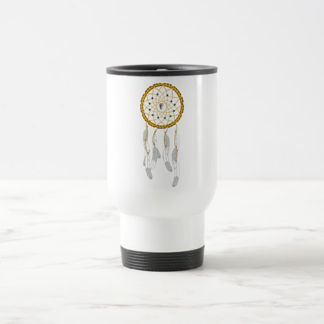 Caneca Térmica Apanhador de Sonhos--Turquesa Azul (Centro)