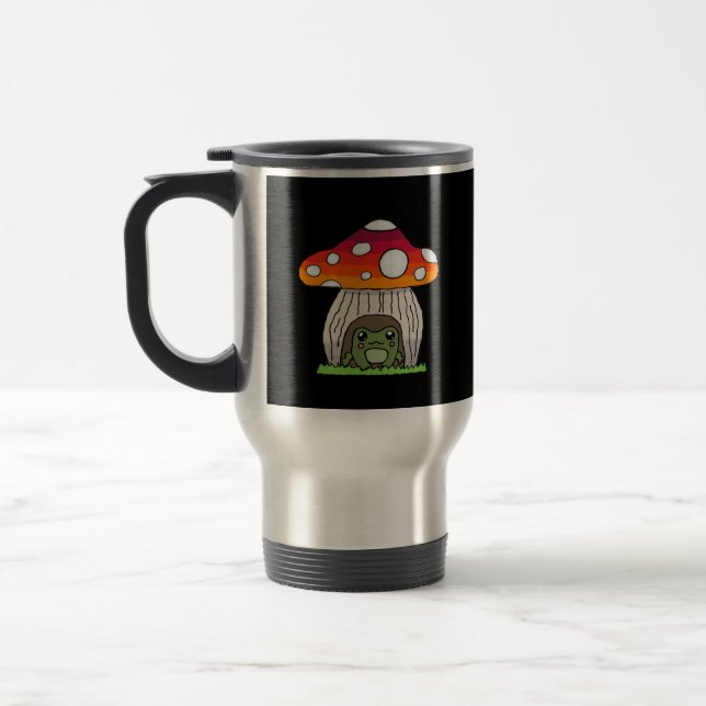Caneca Térmica Apelo Clássico Retro de Sapo Goblincore (Esquerda)