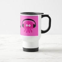 Apenas medusa cor-de-rosa de Chillin com fones de