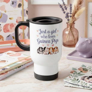 Caneca Térmica Apenas uma Garota que Ama Porquinhos-da-Índia   Po