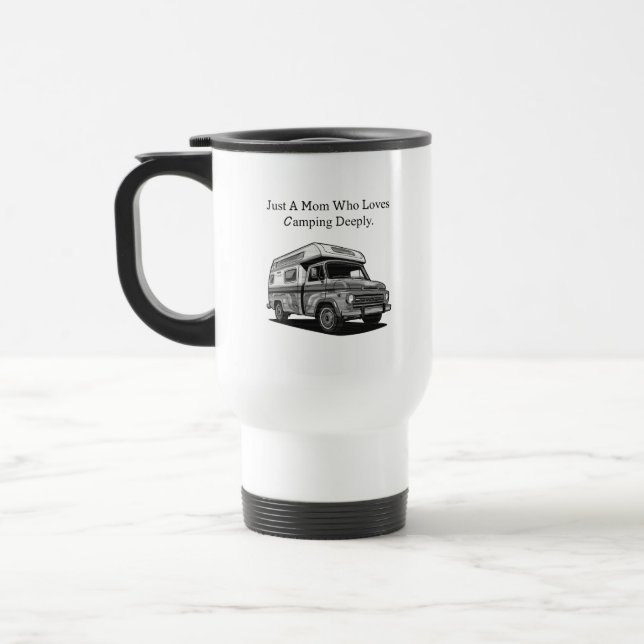 Caneca Térmica Apenas Uma Mãe Que Ama Profundamente O Camping Vid (Esquerda)
