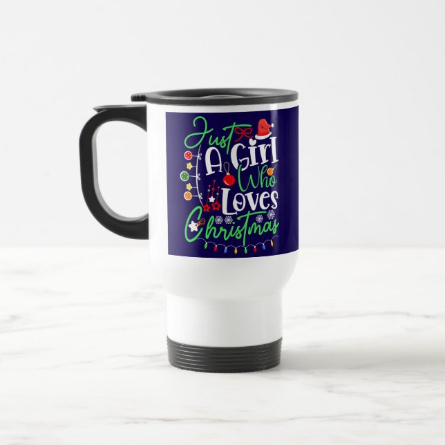 Caneca Térmica Apenas Uma Menina Que Ama O Natal-64714 (Esquerda)