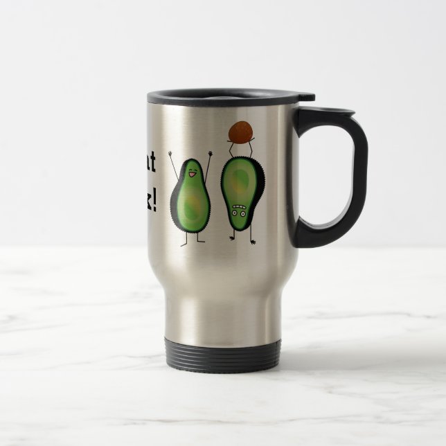 Caneca Térmica Aplausos engraçado do Avocado, poço verde (Direita)