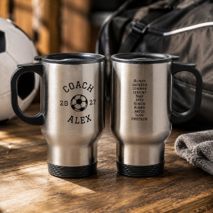 Caneca Térmica Aplicativo de Agradecimento ao Treinador de Futebo