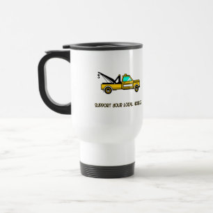 Caneca Térmica Apoie Seu Reboque Engraçado Caminhão de Reboque Lo