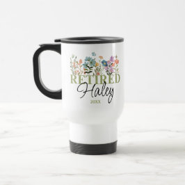 Caneca Térmica Aposentação Personalizada de Flores Selvagens, Apo