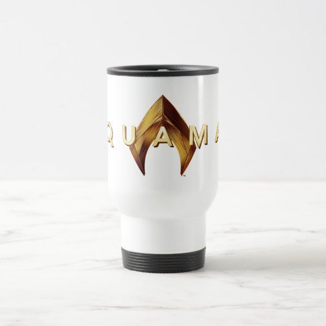 Caneca Térmica Aquaman | Logotipo Aquaman do Ouro (Centro)
