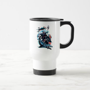 Caneca Térmica Aquaman Orm, Manta preto, Tylosaur, & navios