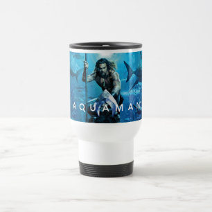 Caneca Térmica Aquaman Prince Orin Com Animais Aquáticos