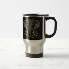 Caneca Térmica Aquarela de Elefante Místico