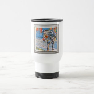 Caneca Térmica Aquarelas - Zebra