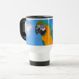 Caneca Térmica Arara-macau azul e amarela