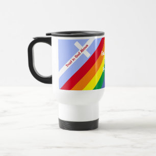 Caneca Térmica Arco-Íris Brilhante Com Traços Inspiracionais Cr