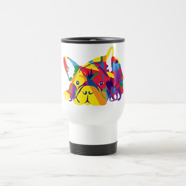 Caneca Térmica Arco-íris bulldog Francês (Centro)
