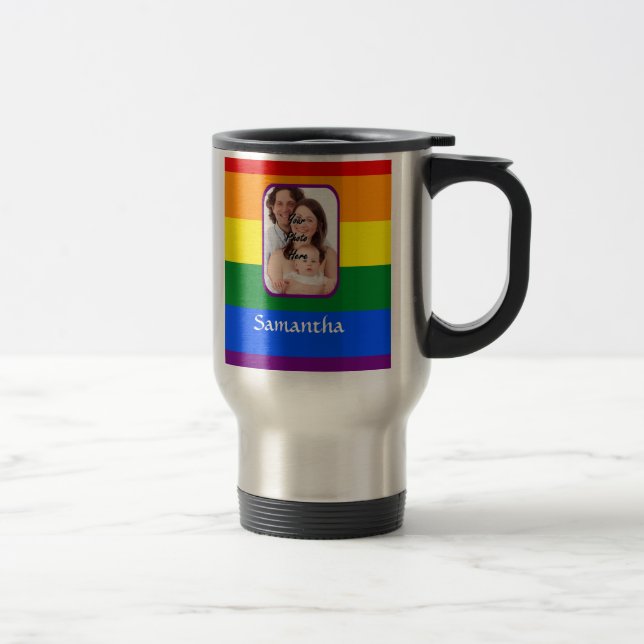 Caneca Térmica Arco-íris colorido (Direita)