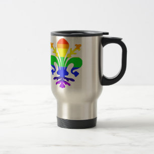 Caneca Térmica Arco-Íris Estilizado Fleur de Lis