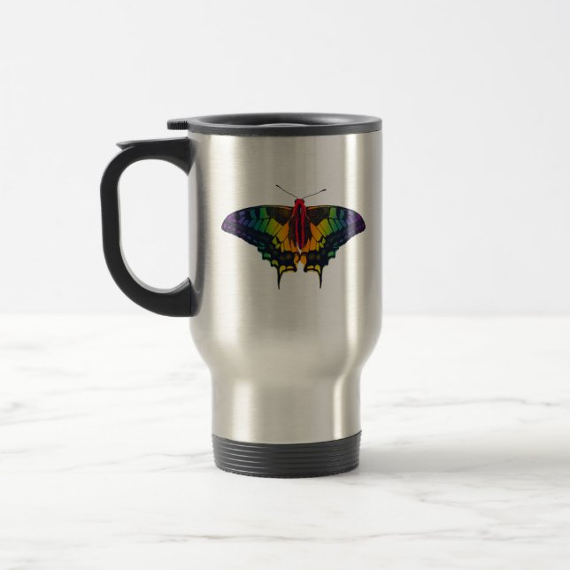 Caneca Térmica Arco-Íris Sinalizador Swallowtail Borboleta (Esquerda)