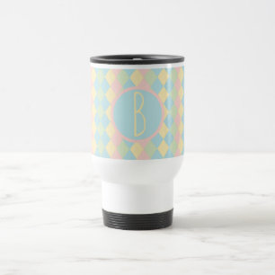 Caneca Térmica Argyle personalizado de primavera em cores pastéis