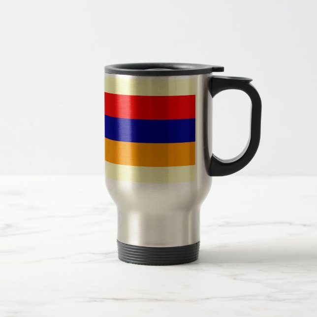Caneca Térmica Armênia: Bandeira de café da Armênia (Direita)