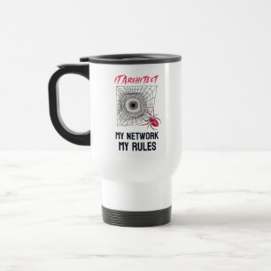 Caneca Térmica Arquiteto de TI: Minha Rede, Minhas Regras Engraça