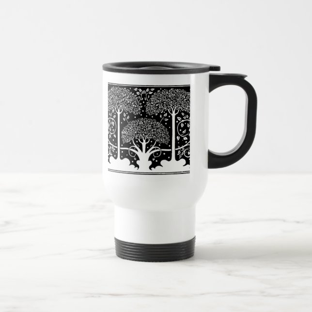 Caneca Térmica Art Nouveau Tree Beardsley Pattern (Direita)