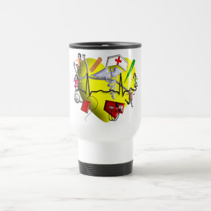Caneca Térmica Arte 3D gráfica Presente-Adorável da enfermeira 