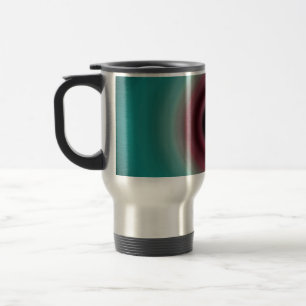 Caneca Térmica Arte abstrata em círculo GD4 - Verde Vermelho Azul