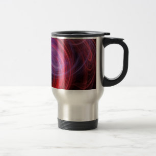 Caneca Térmica Arte Abstrata Onda Vermelha