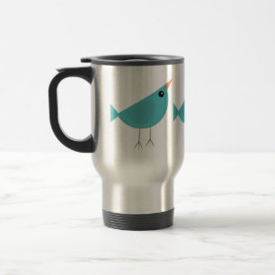 Caneca Térmica Arte Adorável e Caprichosa da Natureza com Pássaro