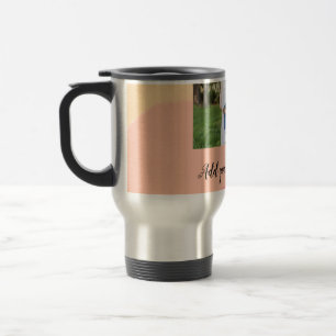 Caneca Térmica arte aquarela simples minimalista adicione sua fot