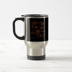 Caneca Térmica Arte Botânica, Cogumelos de Rã Estética Goblincore