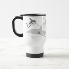 Caneca Térmica Arte Cheerful Ocean Sharks