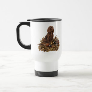 Caneca Térmica Arte de Caça com Wachtelhund, Spaniel Alemão