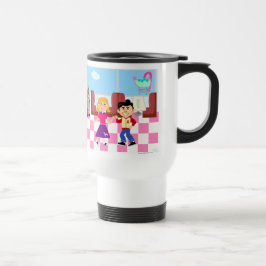 Caneca Térmica Arte de Cartografia de Salto Sock Diner Retro Kids