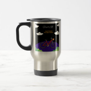 Caneca Térmica Arte de Design de Bicicleta Minimalista