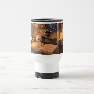 Caneca Térmica Arte de Estudo Iluminado por Velas da Academia Som