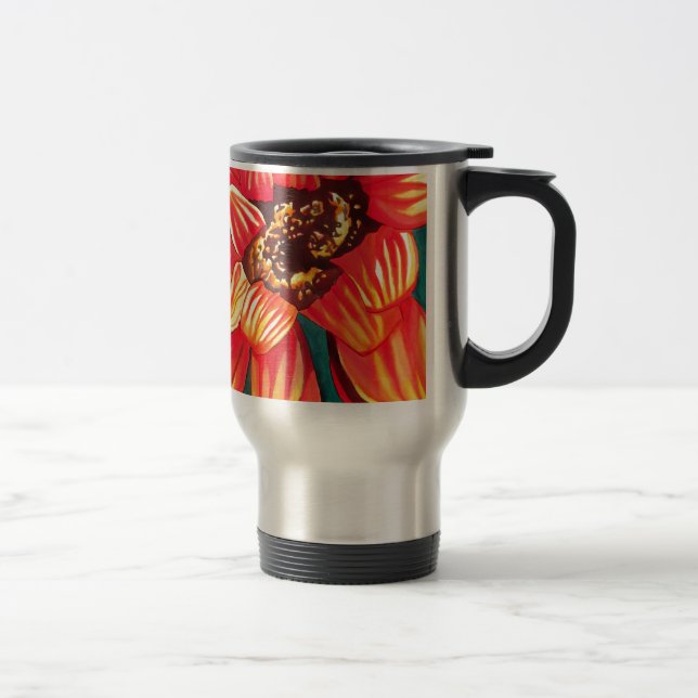 Caneca Térmica Arte de flores do deserto de Gazania por Sacha Gro (Direita)