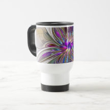 Arte de fractal abstrato floral energético e color